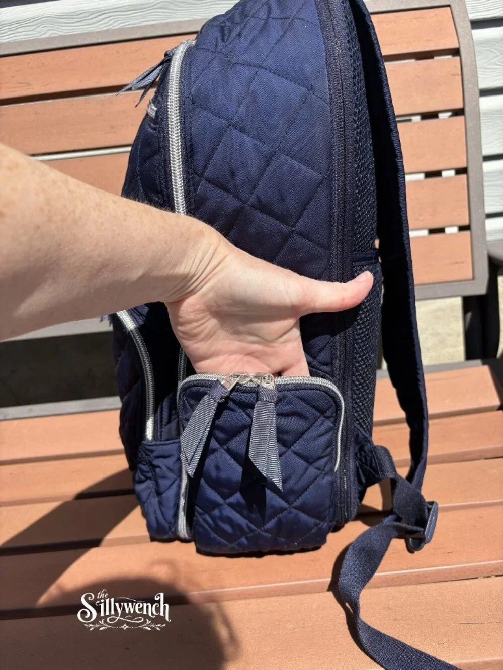 Vera Bradley Navy Commuter Backpack in Performance Twill